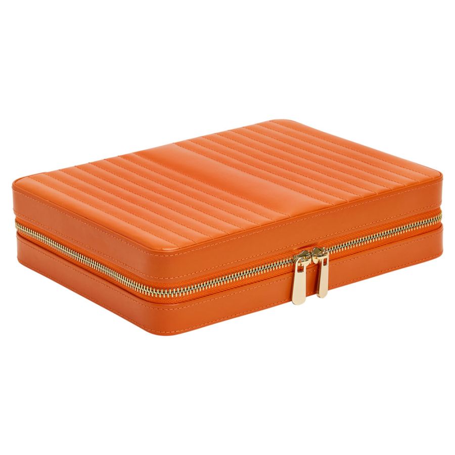 WOLF MARIA LARGE ZIP CASE TANGERINE